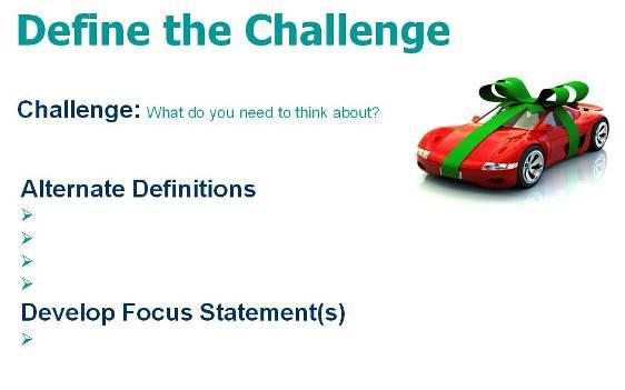Define Challenge Focus is the first step